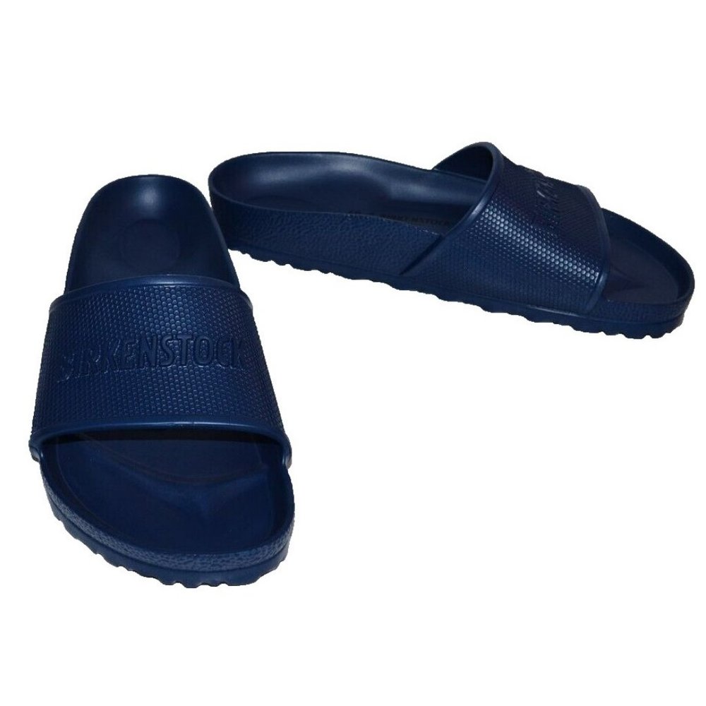 BIRKENSTOCK Barbados Sandals 40 Women's 9 Men's 7 Navy Blue EVA Rubber Slide On